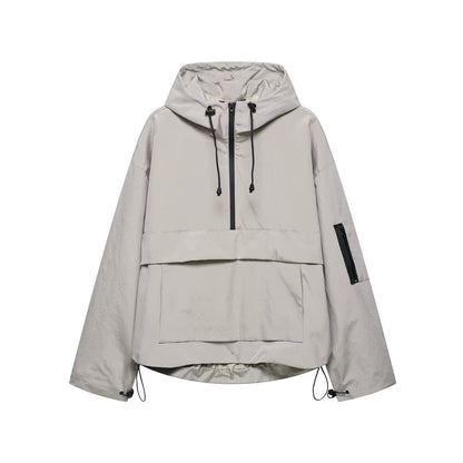 Harper Women's Quilted Pullover Anorak Jacket | Hooded, Half-Zip 3