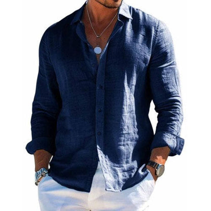 Haven Men’s Casual Shirt with Long Sleeves and Button Placket Design 4