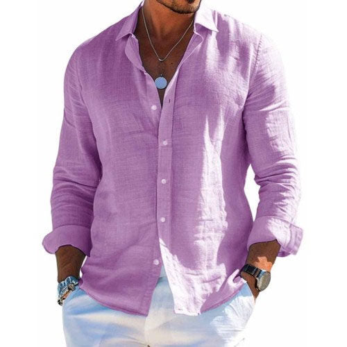 Haven Men’s Casual Shirt with Long Sleeves and Button Placket Design 5