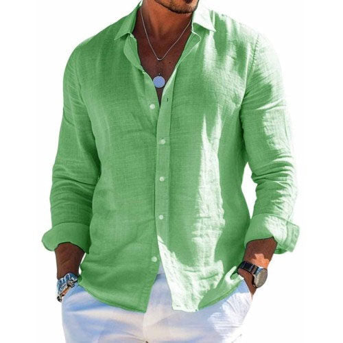 Haven Men’s Casual Shirt with Long Sleeves and Button Placket Design 7