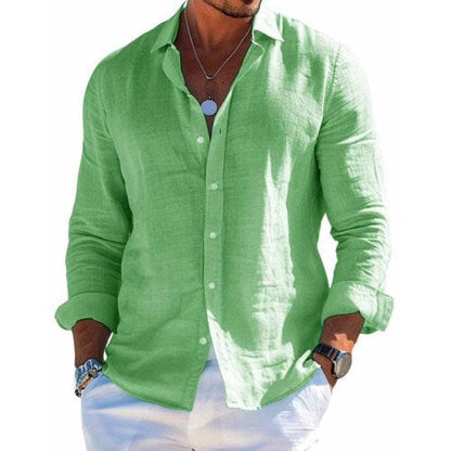 Haven Men’s Casual Shirt with Long Sleeves and Button Placket Design 7