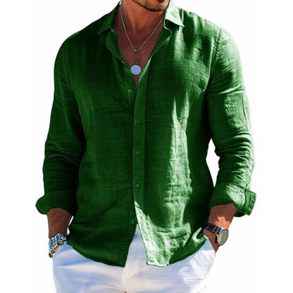 Haven Men’s Casual Shirt with Long Sleeves and Button Placket Design 8