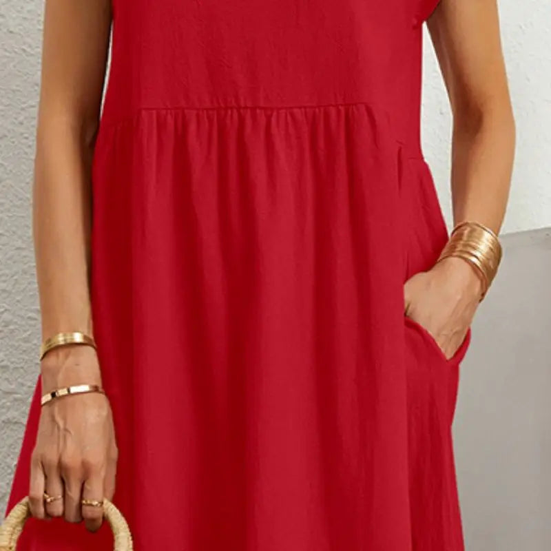 Haven Women’s A-Line Dress with Functional Pockets and Short Sleeves 6