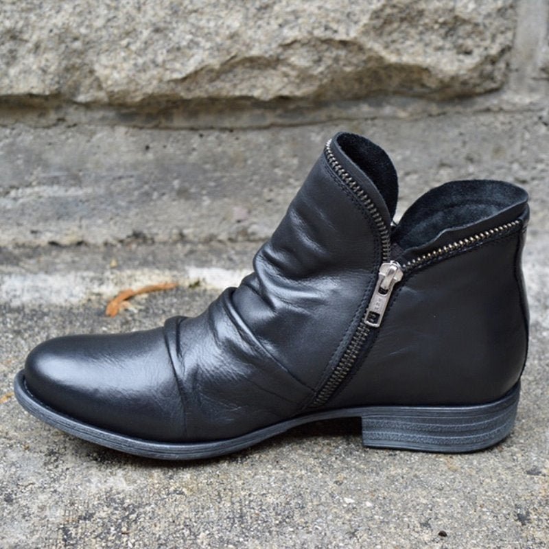 Haven Women's Black Ankle Boots | Trendy Leather, Comfortable Fit 1