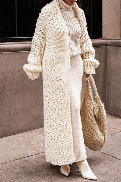 Haven Women’s Cardigan Sweater with Oversized Longline Design and Chunky Knit 0