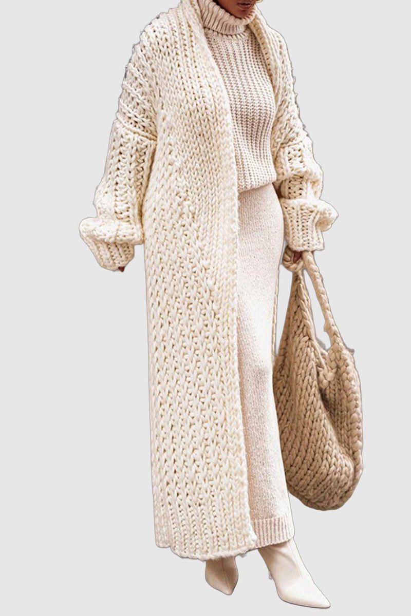 Haven Women’s Cardigan Sweater with Oversized Longline Design and Chunky Knit 1