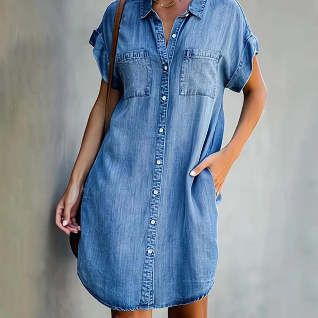 Haven Women’s Denim Dress with Loose Fit and Durable Design 0