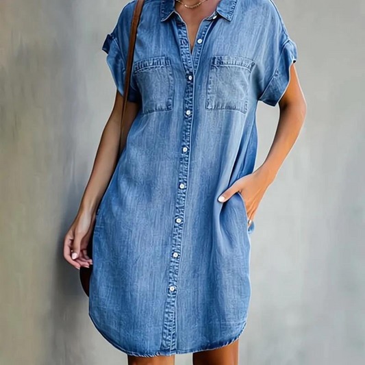 Haven Women’s Denim Dress with Loose Fit and Durable Design 0