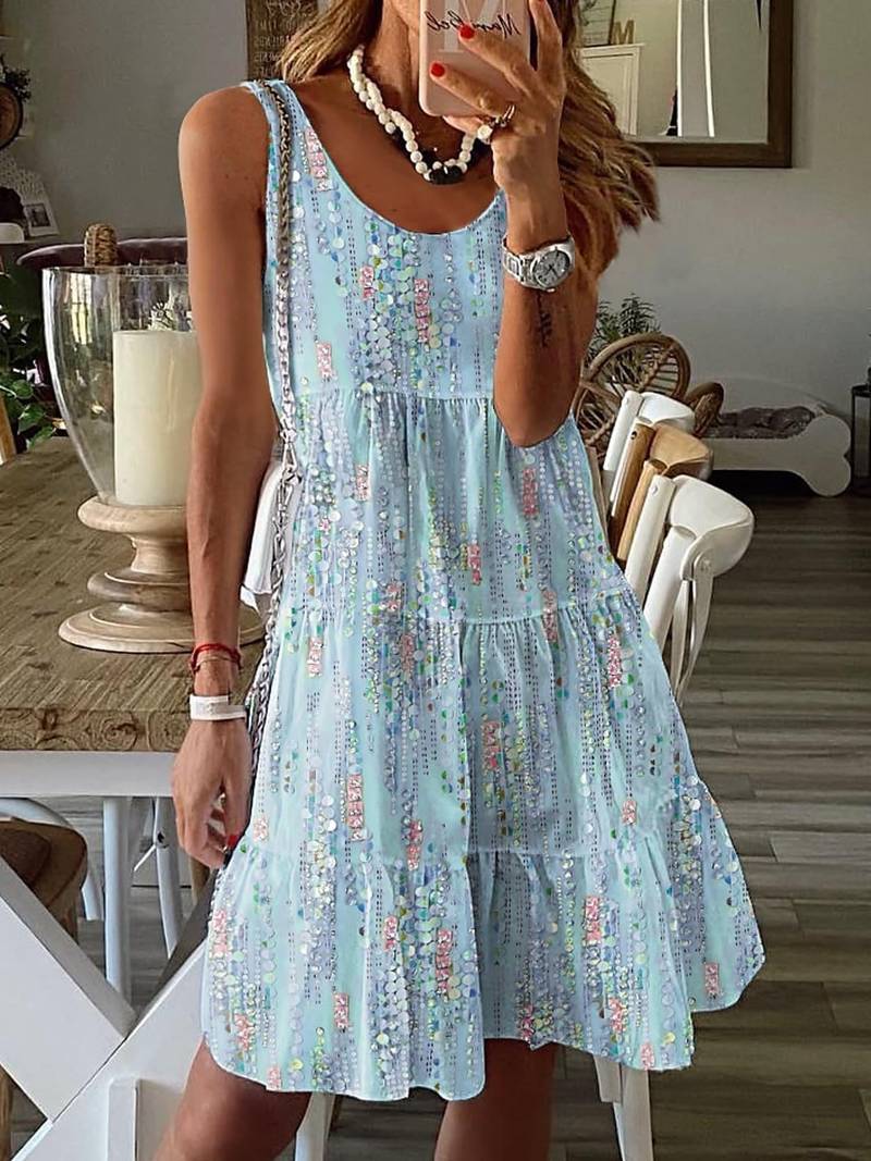 Haven Women’s Summer Dress with Ruffle Hem and Loose Fit Design 0