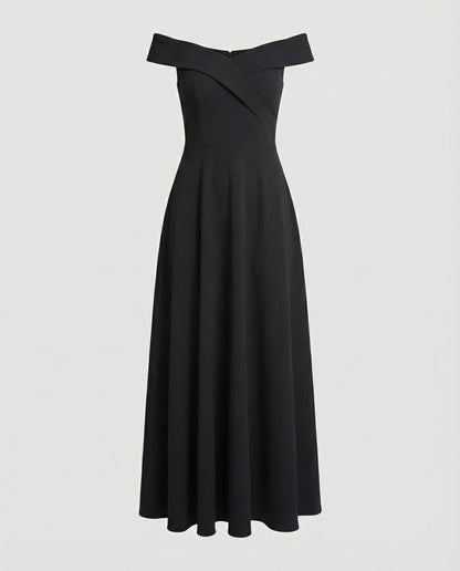 Heidi Women’s Formal Dress with Off-Shoulder Design and Long Flowing Silhouette 2