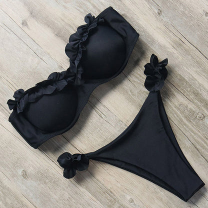 Hera Women's Bikini Set | Push-Up Design with Ruffle Detail, Adjustable Fit 0