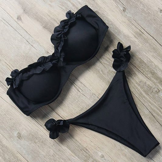 Hera Women's Bikini Set | Push-Up Design with Ruffle Detail, Adjustable Fit 0