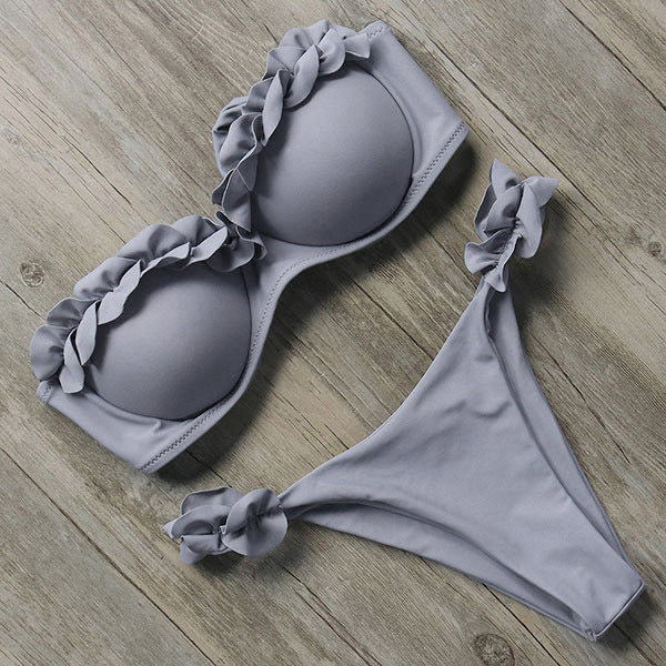 Hera Women's Bikini Set | Push-Up Design with Ruffle Detail, Adjustable Fit 3