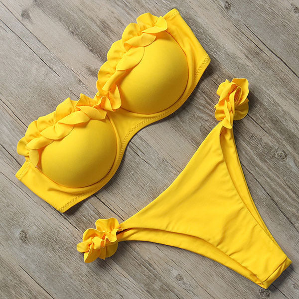 Hera Women's Bikini Set | Push-Up Design with Ruffle Detail, Adjustable Fit 7