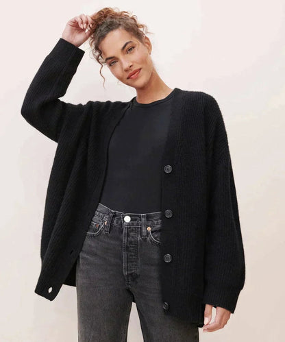 Isla Women’s Cardigan with V-Neck and Button-Front Design in Relaxed Fit 6