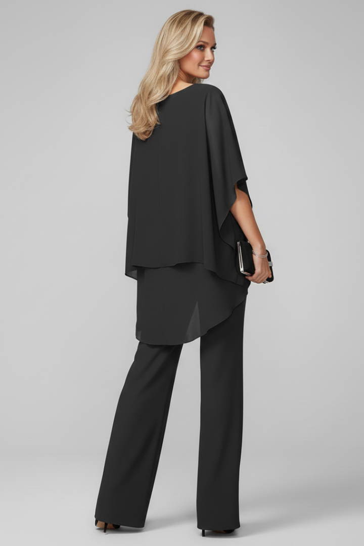 Isla Women’s Jumpsuit with Off-Shoulder Neckline and Flowing Top 3