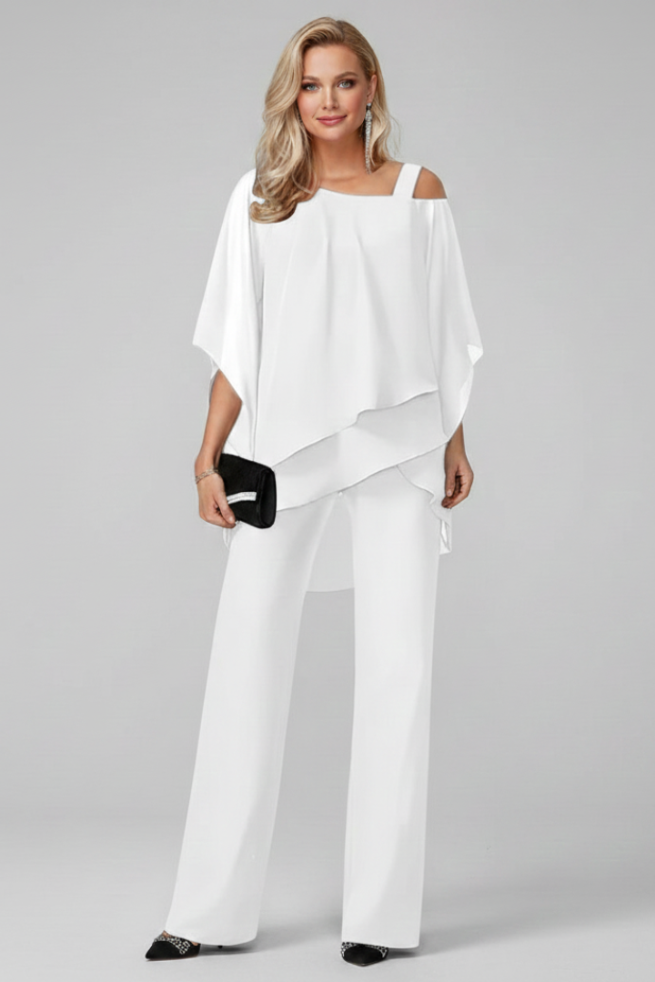 Isla Women’s Jumpsuit with Off-Shoulder Neckline and Flowing Top 5