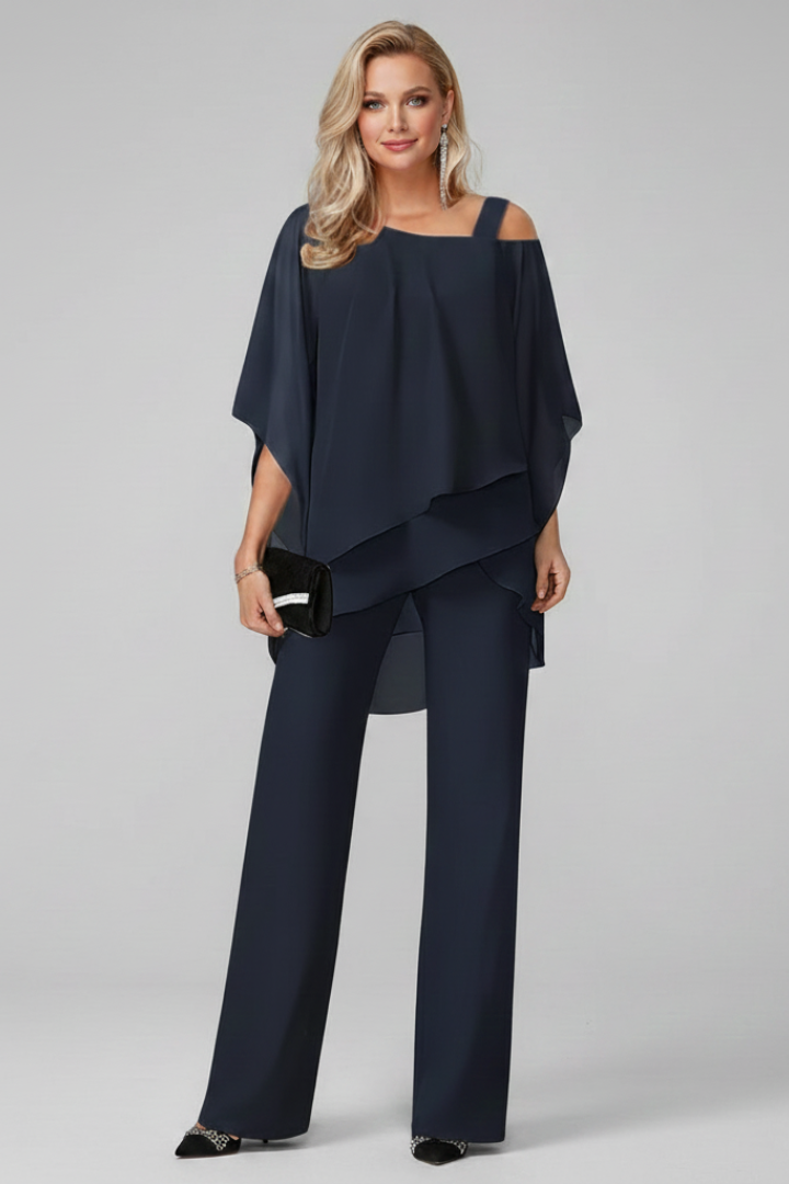 Isla Women’s Jumpsuit with Off-Shoulder Neckline and Flowing Top 7