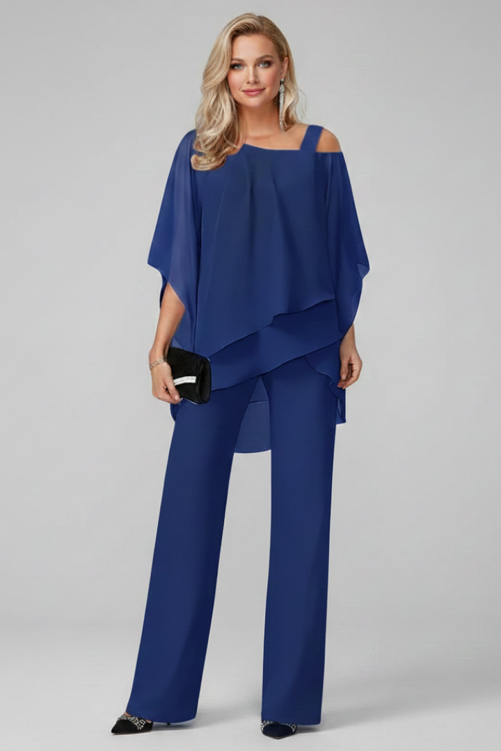 Isla Women’s Jumpsuit with Off-Shoulder Neckline and Flowing Top 8