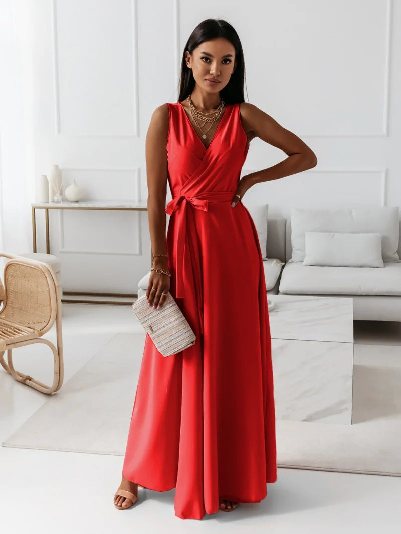 Jade Women’s Maxi Dress with Adjustable Wrap Design for Formal Occasions 3