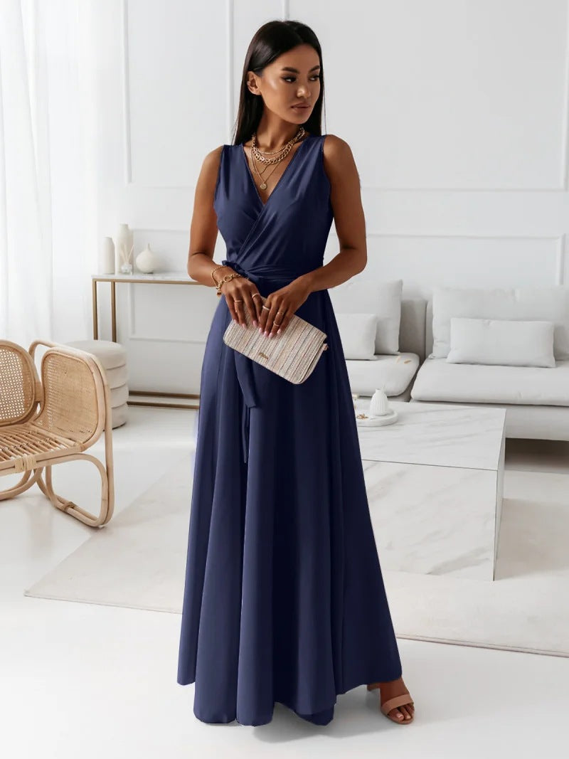 Jade Women’s Maxi Dress with Adjustable Wrap Design for Formal Occasions 5