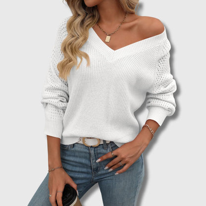 Jade Women's V-Neck Sweater | Soft Comfortable Fit 3