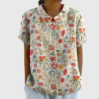 Jenna Women’s Blouse with Floral Design and Lightweight Relaxed Fit 11