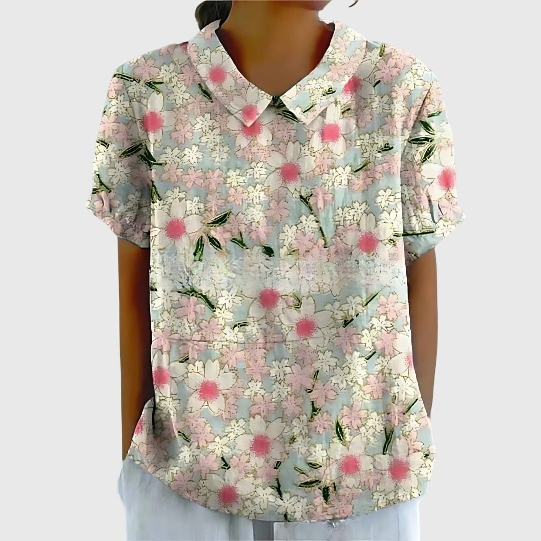 Jenna Women’s Blouse with Floral Design and Lightweight Relaxed Fit 5