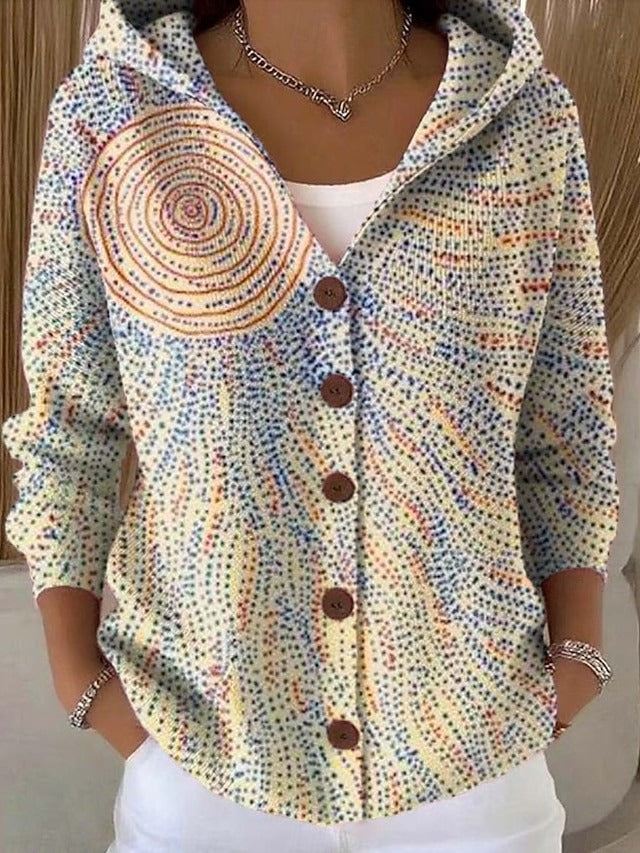 Jenna Women’s Sweater with Hood and Button Closure in Elegant Design 5
