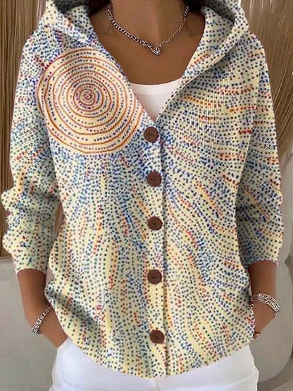 Jenna Women’s Sweater with Hood and Button Closure in Elegant Design 5