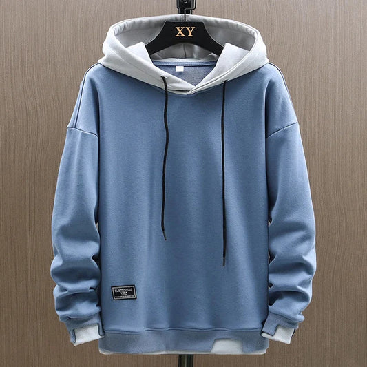 Jens Men’s Hoodie with Two-Tone Design and Adjustable Hood for Casual Comfort 0