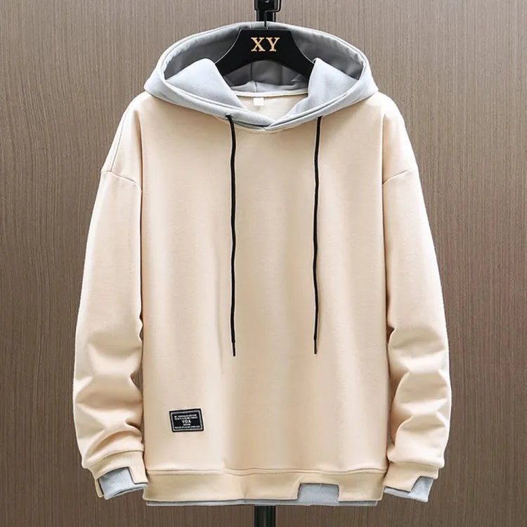 Jens Men’s Hoodie with Two-Tone Design and Adjustable Hood for Casual Comfort 1