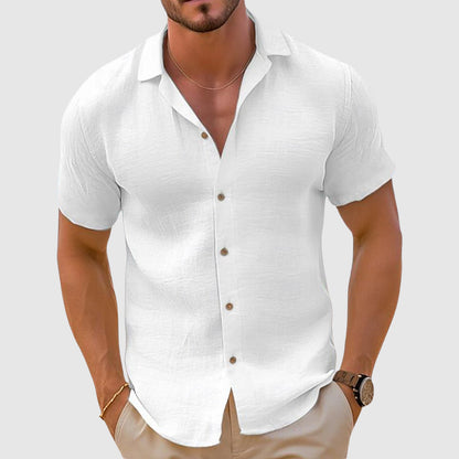Keston Men’s Shirt with Short Sleeve Button-Down Design and Relaxed Fit 2