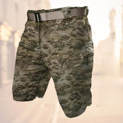 Klaus Men's Cargo Shorts with Belt and Zip Pockets for Comfortable Summer Wear 5