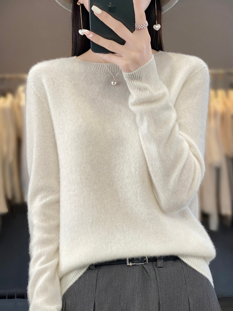 Kora Women’s Classic Sweater with Long Sleeves and Soft Knit Texture 6