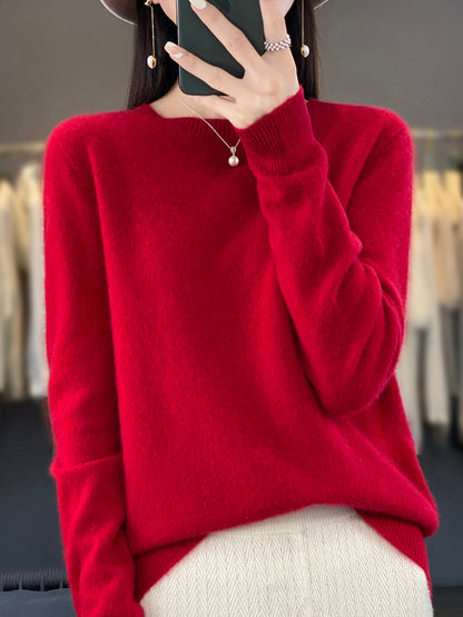 Kora Women’s Classic Sweater with Long Sleeves and Soft Knit Texture 7