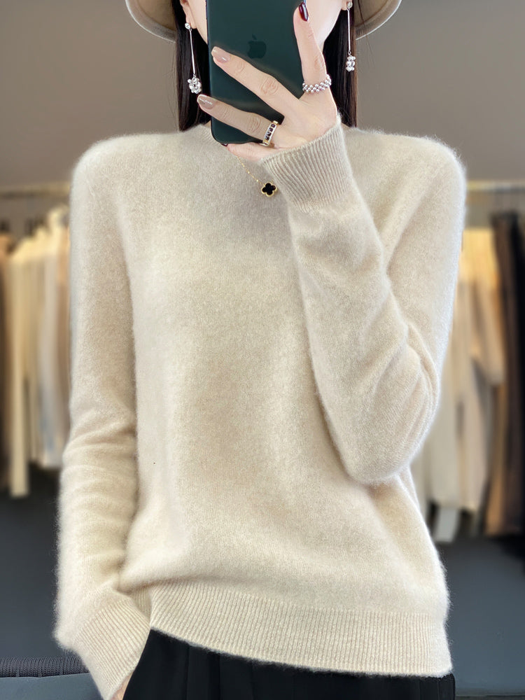 Kora Women’s Classic Sweater with Long Sleeves and Soft Knit Texture 9
