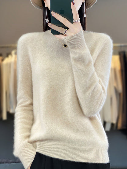 Kora Women’s Classic Sweater with Long Sleeves and Soft Knit Texture 9