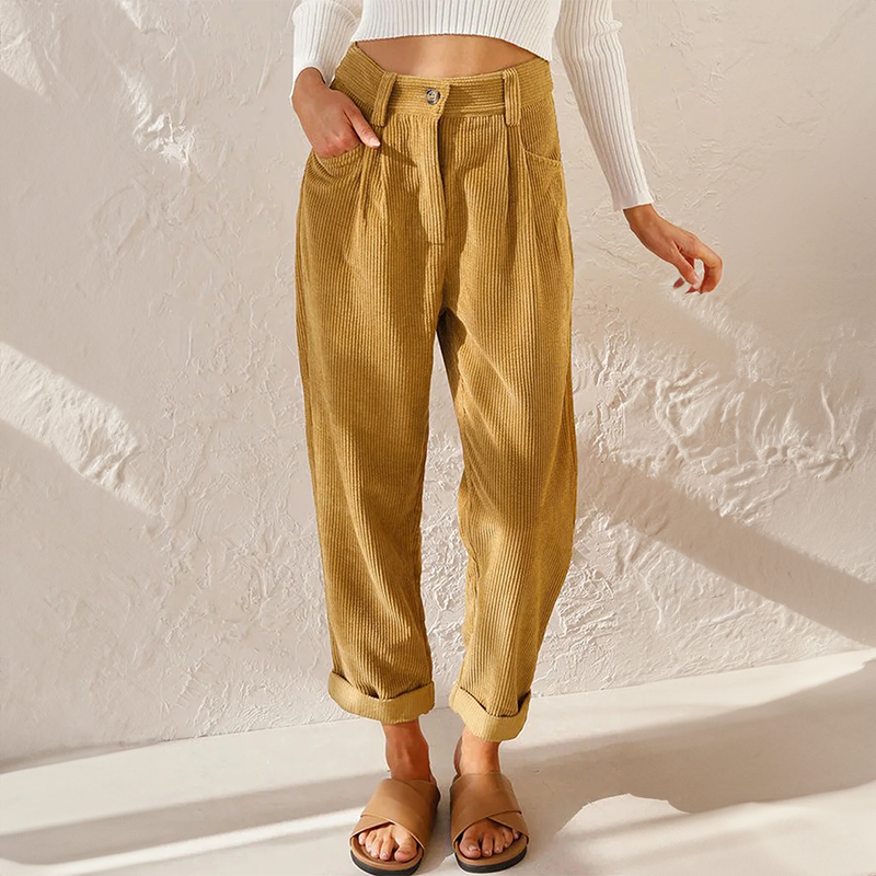 Kora Women’s Wide Leg Trousers with High Waist and Relaxed Fit 0