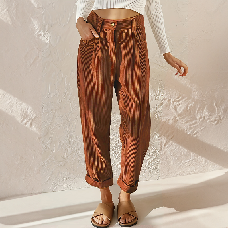 Kora Women’s Wide Leg Trousers with High Waist and Relaxed Fit 2