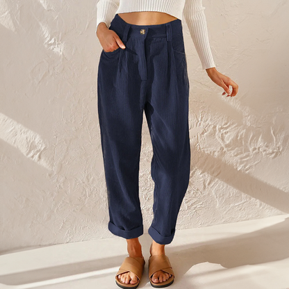 Kora Women’s Wide Leg Trousers with High Waist and Relaxed Fit 5