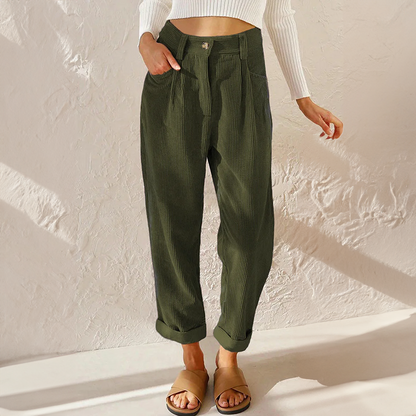 Kora Women’s Wide Leg Trousers with High Waist and Relaxed Fit 6
