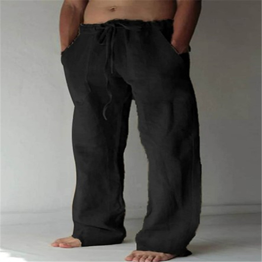 Kurt Men's Trousers with Wide Loose Fit and Relaxed Silhouette for Casual Summer Wear 0