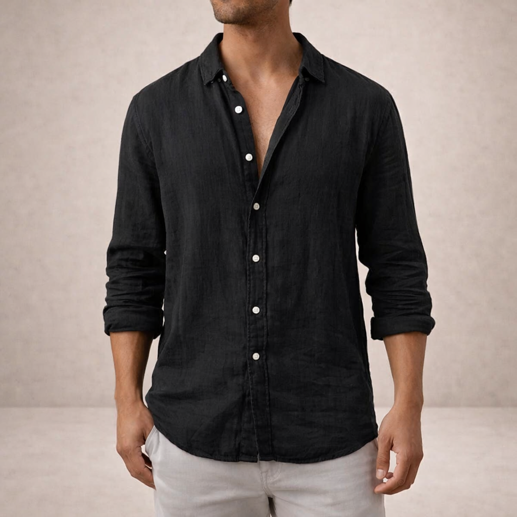 Landon Men's Casual Shirt | Lightweight Linen, Regular Fit 4