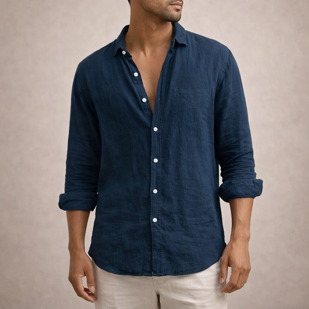 Landon Men's Casual Shirt | Lightweight Linen, Regular Fit 6