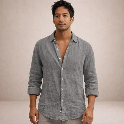 Landon Men's Casual Shirt | Lightweight Linen, Regular Fit 7