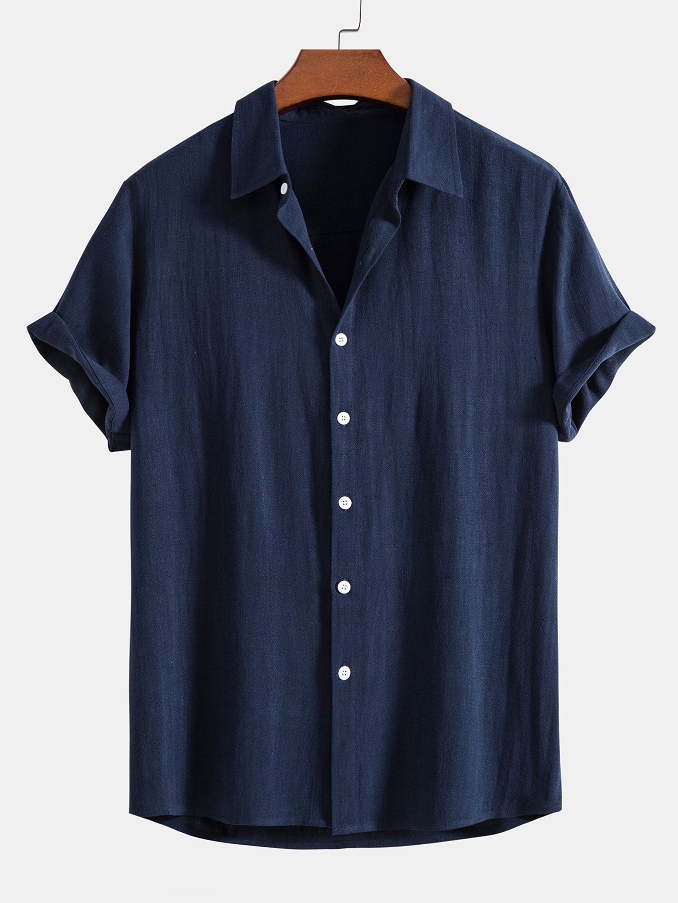 Landon Men's Short Sleeve Shirt | Linen Blend Relaxed Fit, Breathable Comfort 3
