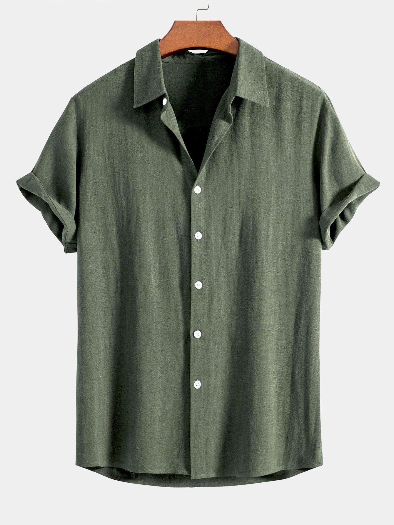 Landon Men's Short Sleeve Shirt | Linen Blend Relaxed Fit, Breathable Comfort 4
