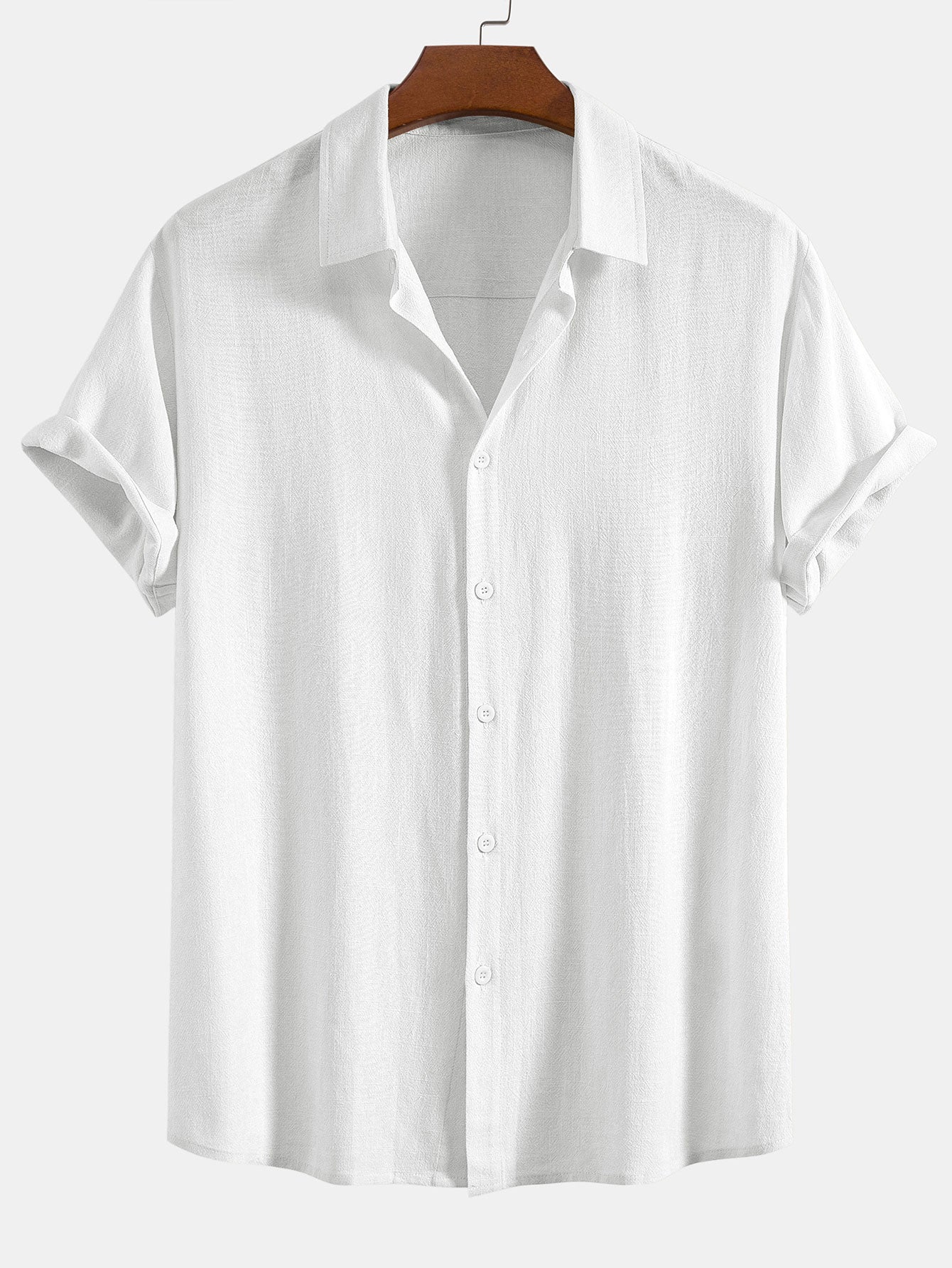 Landon Men's Short Sleeve Shirt | Linen Blend Relaxed Fit, Breathable Comfort 5