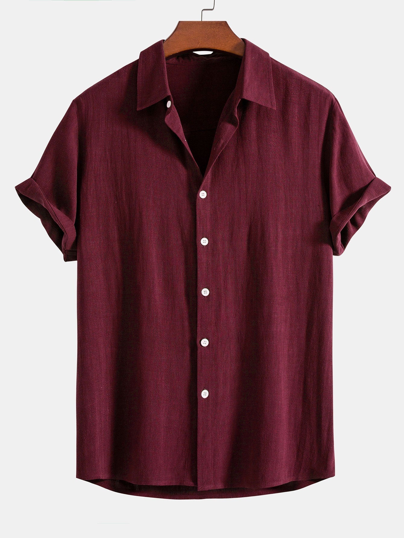 Landon Men's Short Sleeve Shirt | Linen Blend Relaxed Fit, Breathable Comfort 6